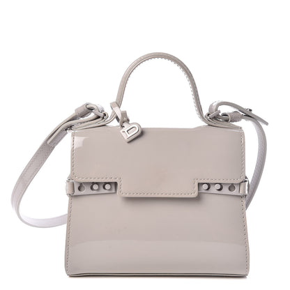 Delvaux Patent Calfskin Micro Tempete Satchel Gray 1 of 11