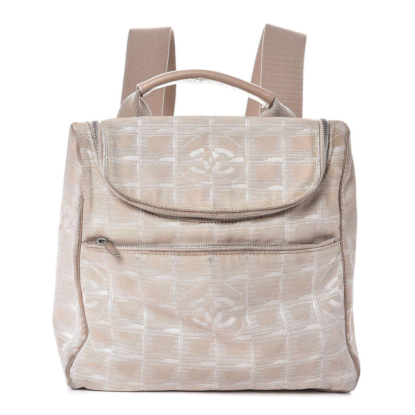 Nylon Travel Backpack Beige