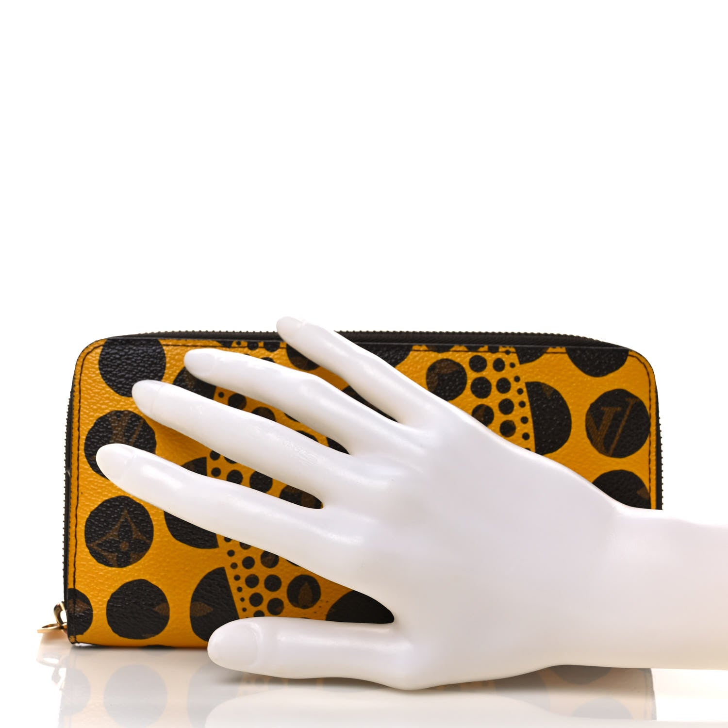 Louis Vuitton Monogram Kusama Pumpkin Dots Zippy Wallet Yellow 2 of 6
