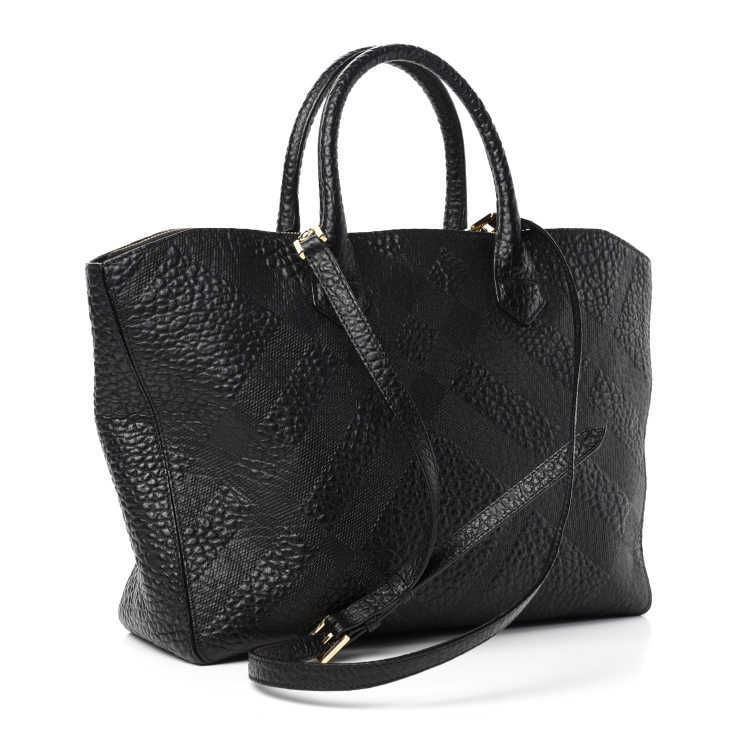 Burberry Heritage Grain Medium Dewsbury Tote Black 3 of 9