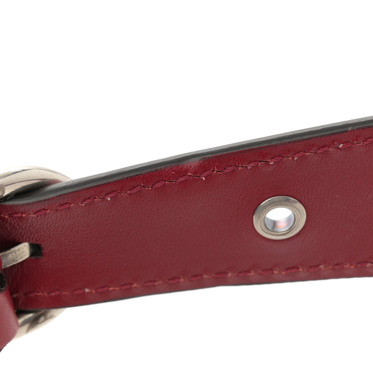 Calfskin Ha Ha Ha Jackie 1961 Eyelet Hobo Cherry Red