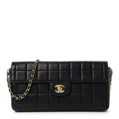 Chanel Lambskin East West Chocolate Bar Flap Black 1 of 12
