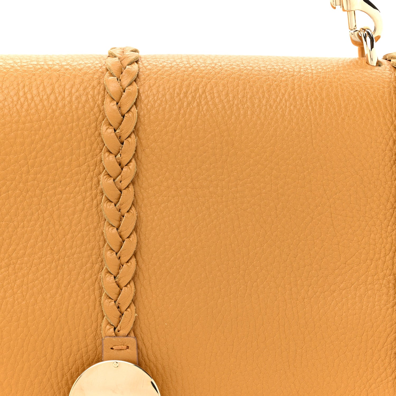 Chloe Grained Calfskin Medium Penelope Shoulder Bag Dusty Gold 7 of 9