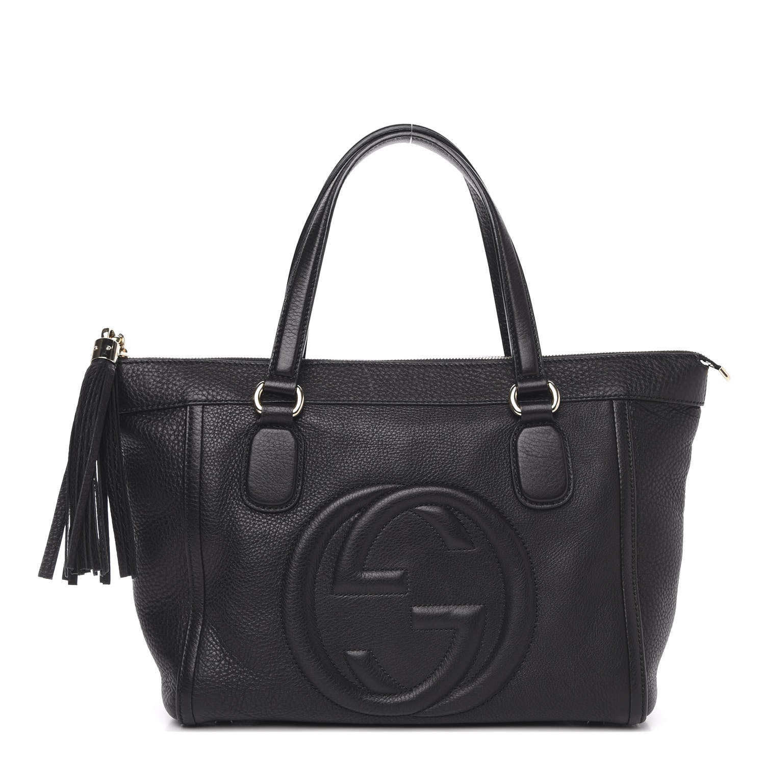 Gucci Pebbled Calfskin Small Soho Top Handle Bag Black 1 of 9