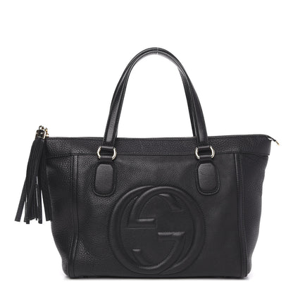 Gucci Pebbled Calfskin Small Soho Top Handle Bag Black 1 of 9