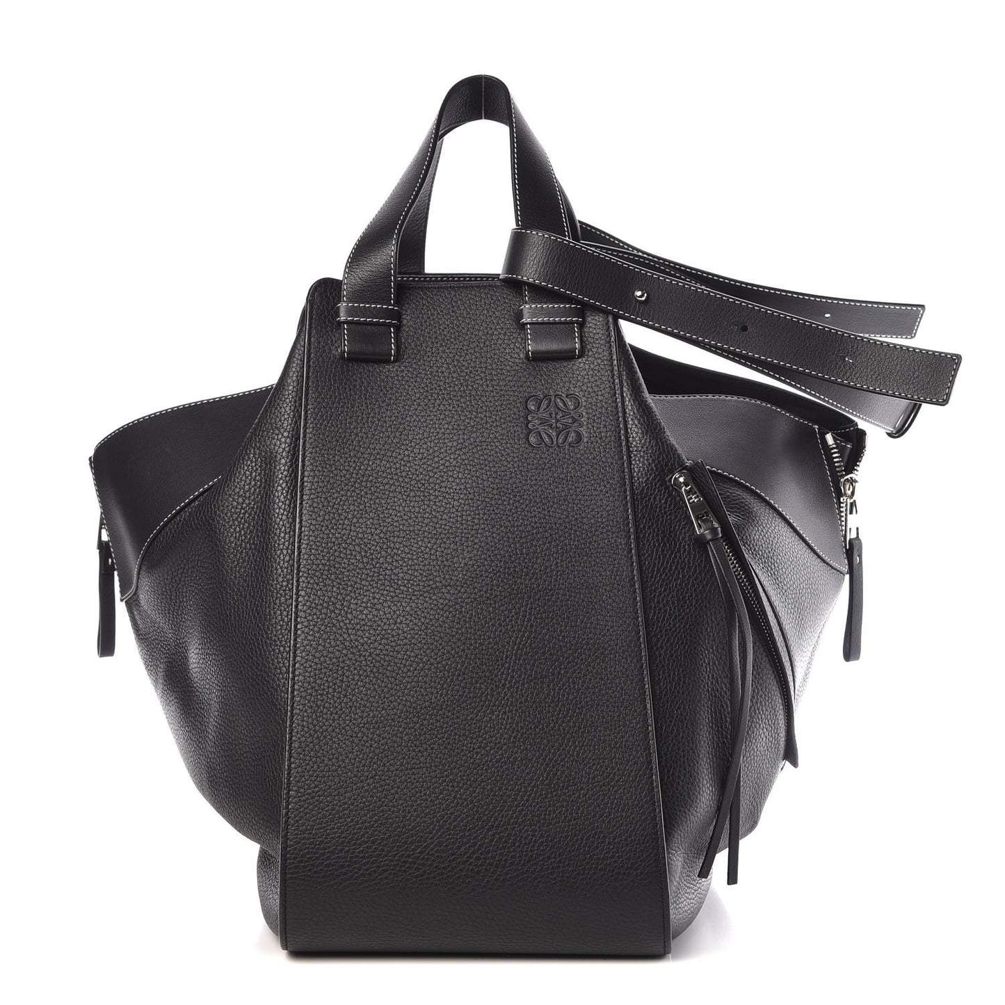 Calfskin Extra Large Hammock Shoulder Bag Black