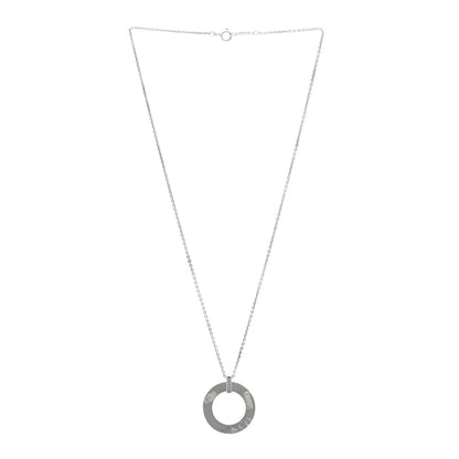 Tiffany Sterling Silver 1837 Open Circle Pendant Necklace 3 of 4