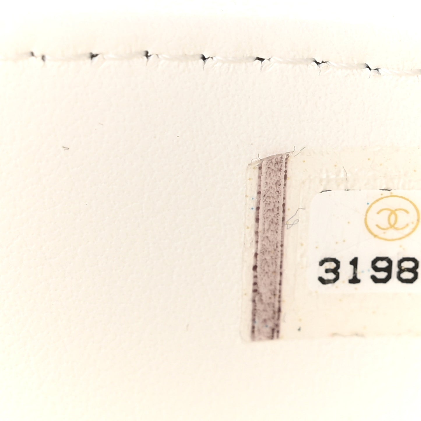 Shiny Caviar Quilted Pick Me Up Vanity Case White