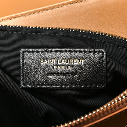 Saint Laurent Calfskin Y Quilted Monogram Medium Loulou Chain Satchel Dark Natural 6 of 9