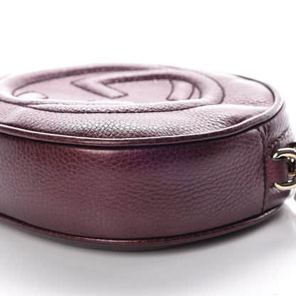 Gucci Metallic Cellarius Calfskin Mini Soho Chain Bag Classic Burgundy 5 of 11