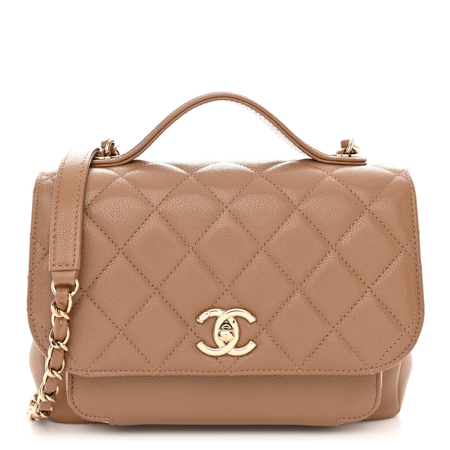 Chanel Caviar Quilted Medium Business Affinity Flap Beige 1 of 11