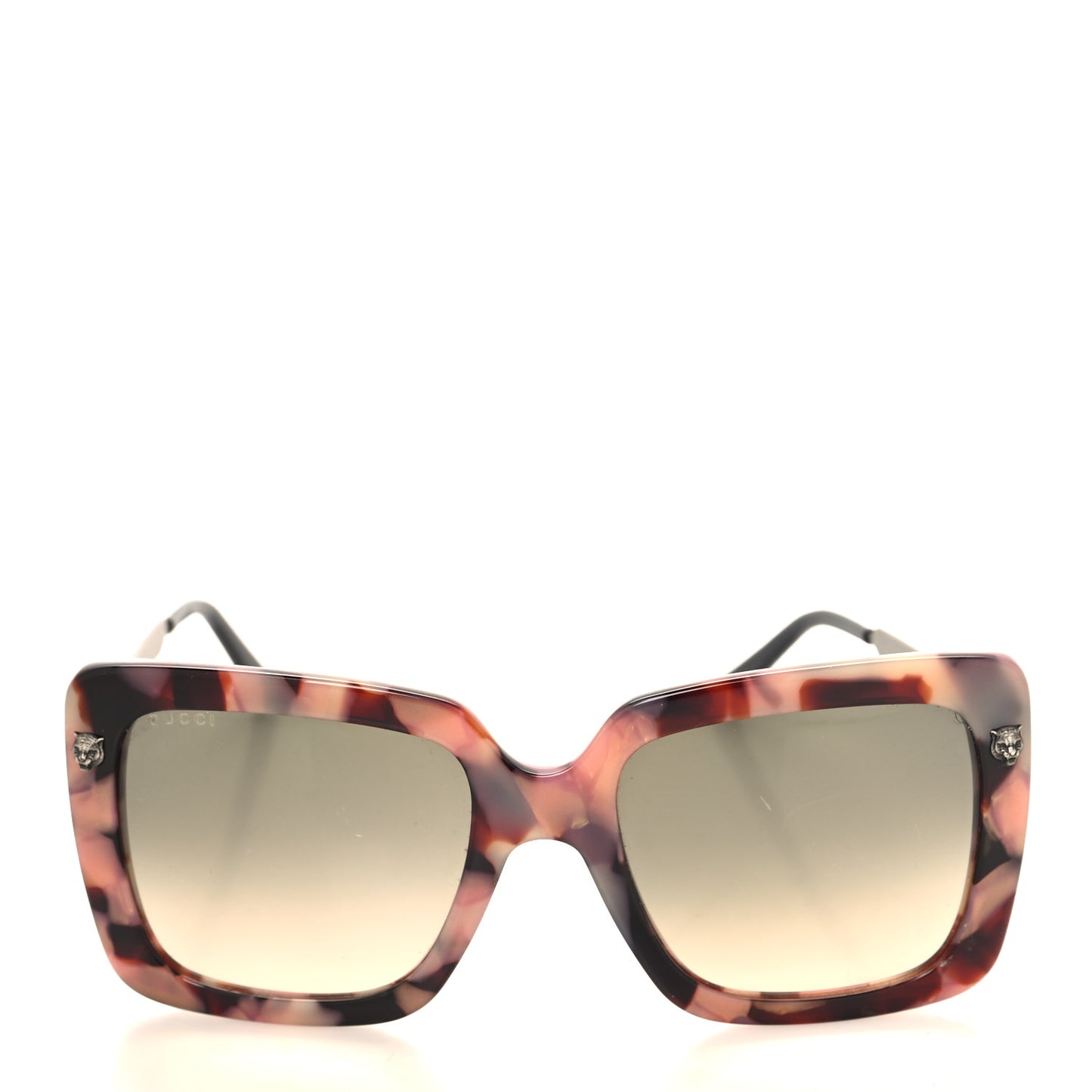 Acetate Squared Frame Sunglasses GG0216SA Multicolor Pink