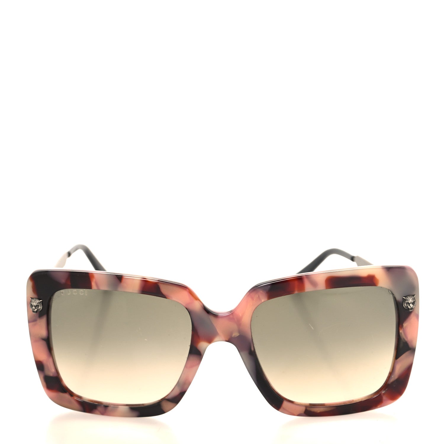 Gucci Acetate Squared Frame Sunglasses GG0216SA Multicolor Pink 2 of 8