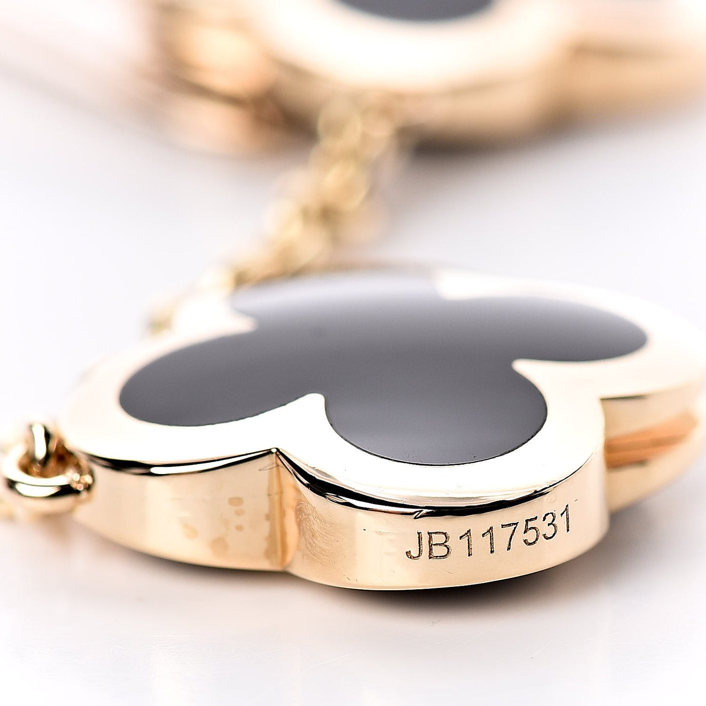 18K Yellow Gold Black Onyx 4 Motifs Pure Alhambra Bracelet