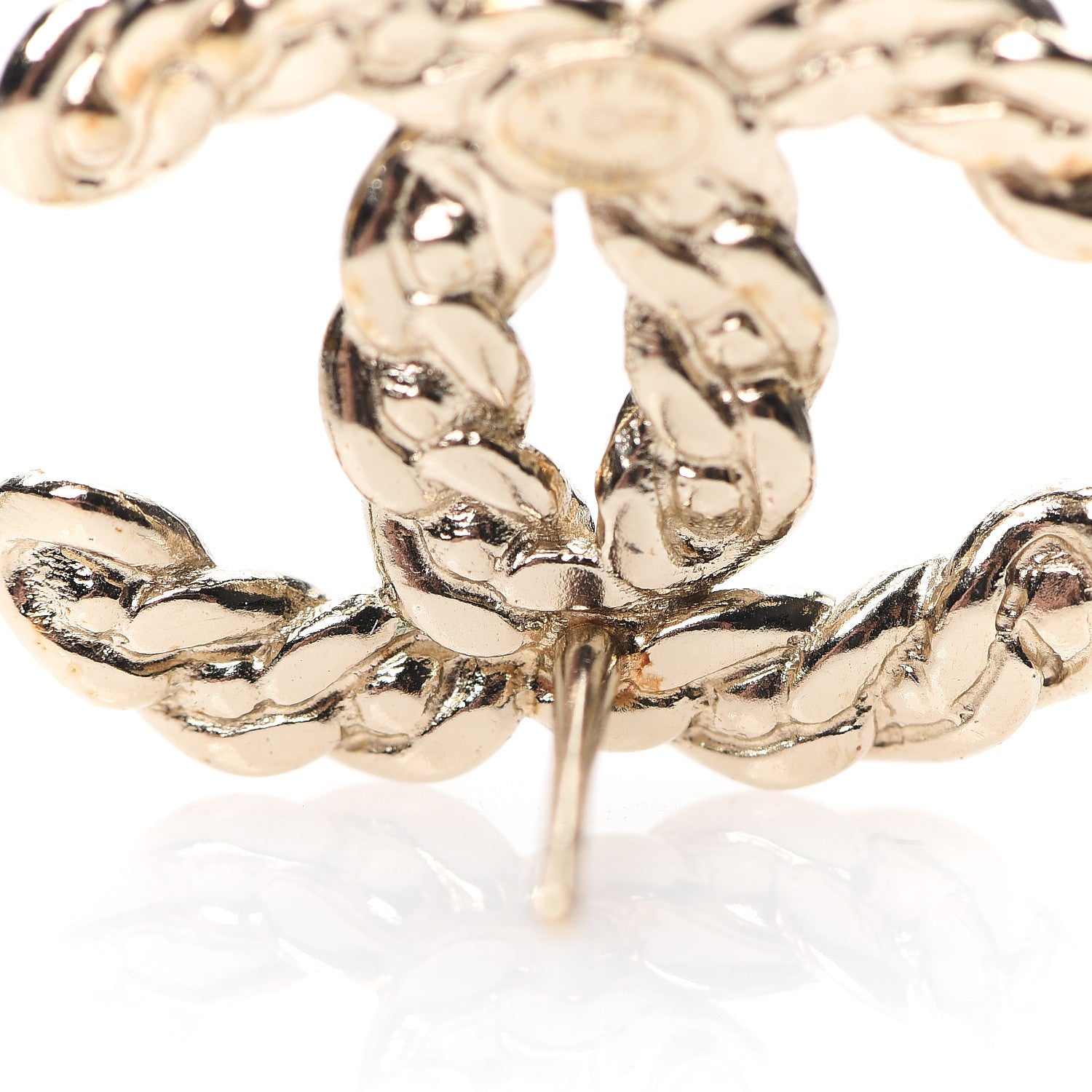 Chanel Crystal Pearls Coronation CC Earrings Gold 5 of 6
