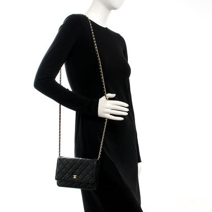 Chanel Caviar Quilted Wallet On Chain WOC Black 2 of 11