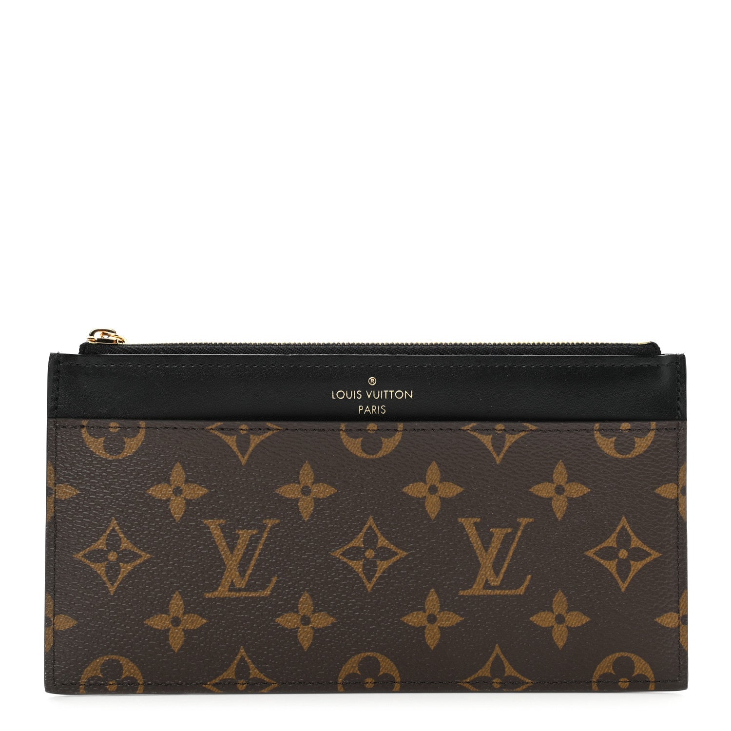 Louis Vuitton Monogram Slim Purse Black 1 of 7
