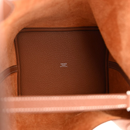 Hermes Taurillon Clemence Picotin Lock 22 MM Gold 5 of 10