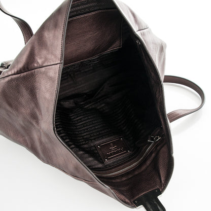 Prada Vitellino Mordo Foldover Pushlock Satchel Antico Mordo 5 of 6
