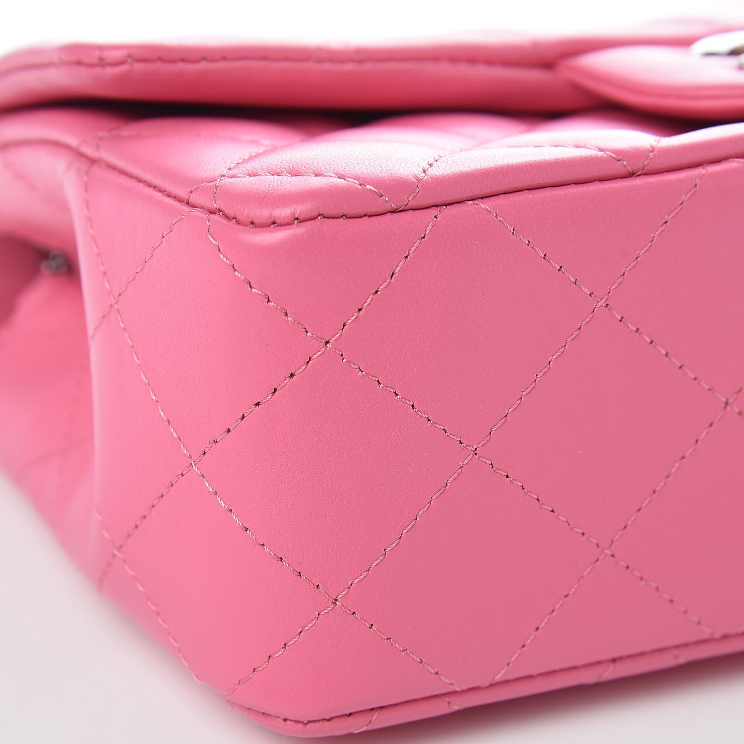 Chanel Lambskin Quilted Mini Rectangular Flap Pink 5 of 10