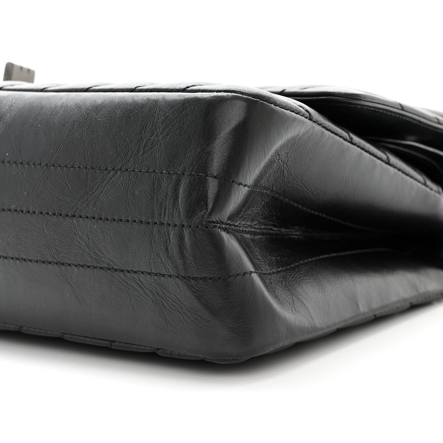 Chanel Aged Calfskin Chevron Quilted 2.55 Reissue 226 So Black 12 of 13