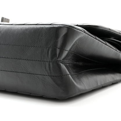 Chanel Aged Calfskin Chevron Quilted 2.55 Reissue 226 So Black 12 of 13