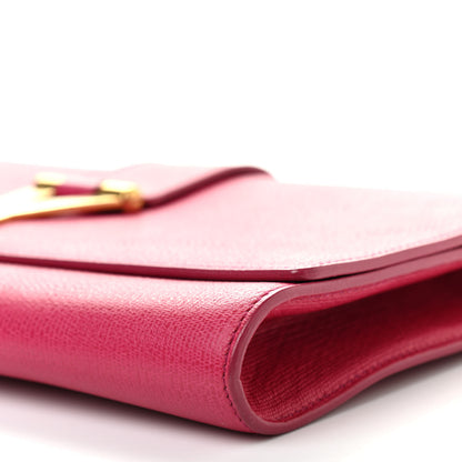 Saint Laurent Calfskin Classic Y Ligne Clutch Fuchsia 11 of 11