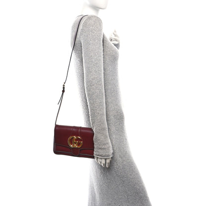 Gucci Vitello Palmellato Lux Small Arli Flap Shoulder Bag Vintage Bordeaux 2 of 13