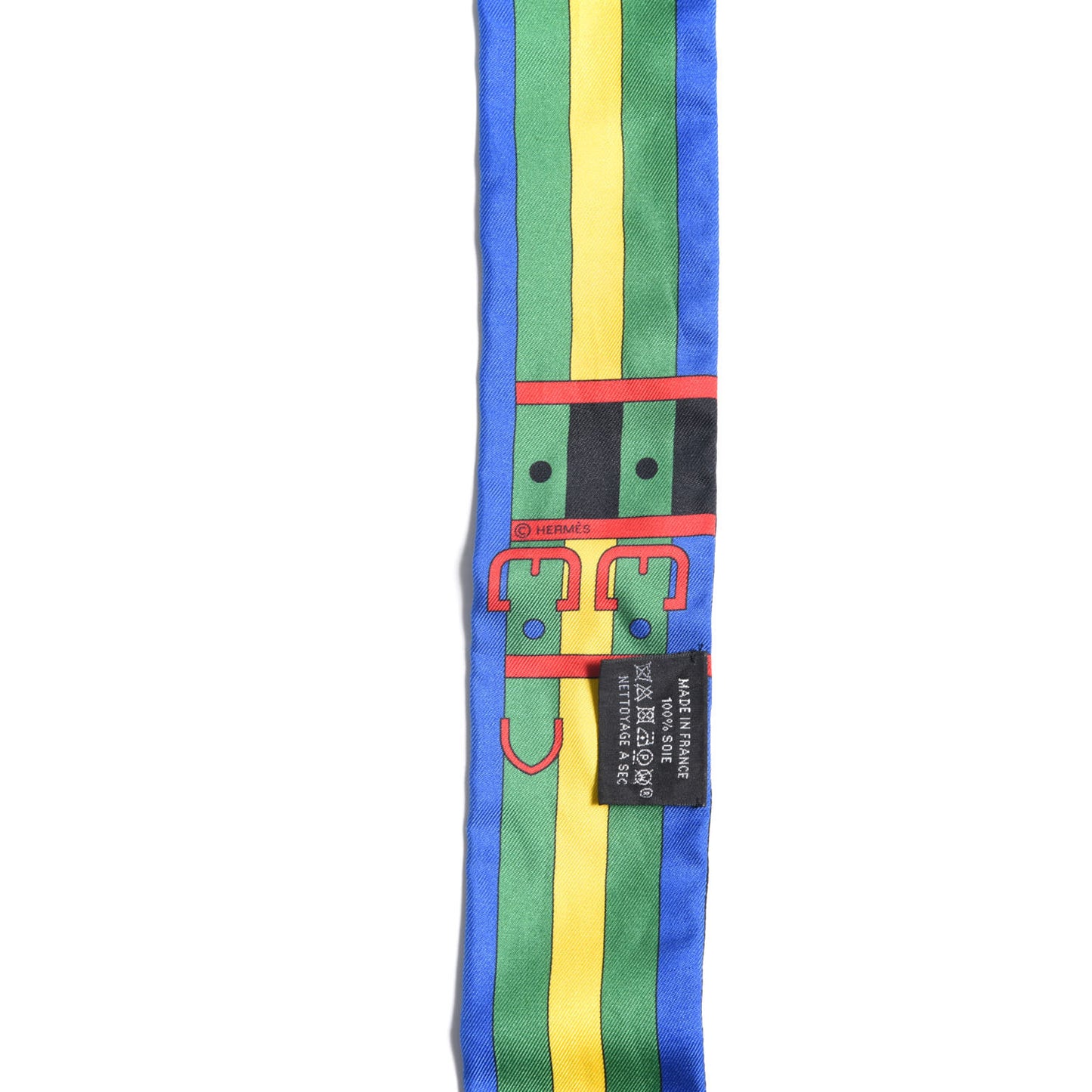 Silk Rocabar Twilly Bleu Royal Jaune Vert