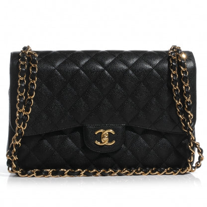 Chanel Caviar Quilted Jumbo Double Flap Black 1 of 8