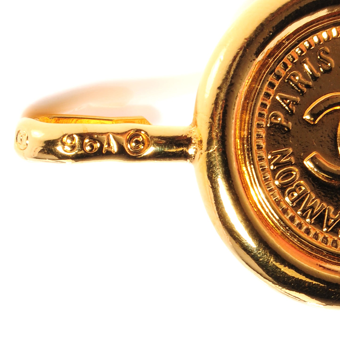 Chain CC Medallion Belt Gold