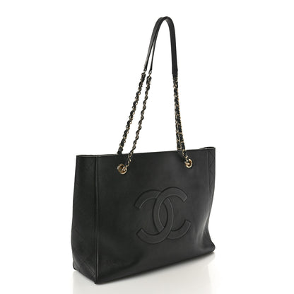 Chanel Lambskin Stitched Essential Shopping Tote Black 2 of 12