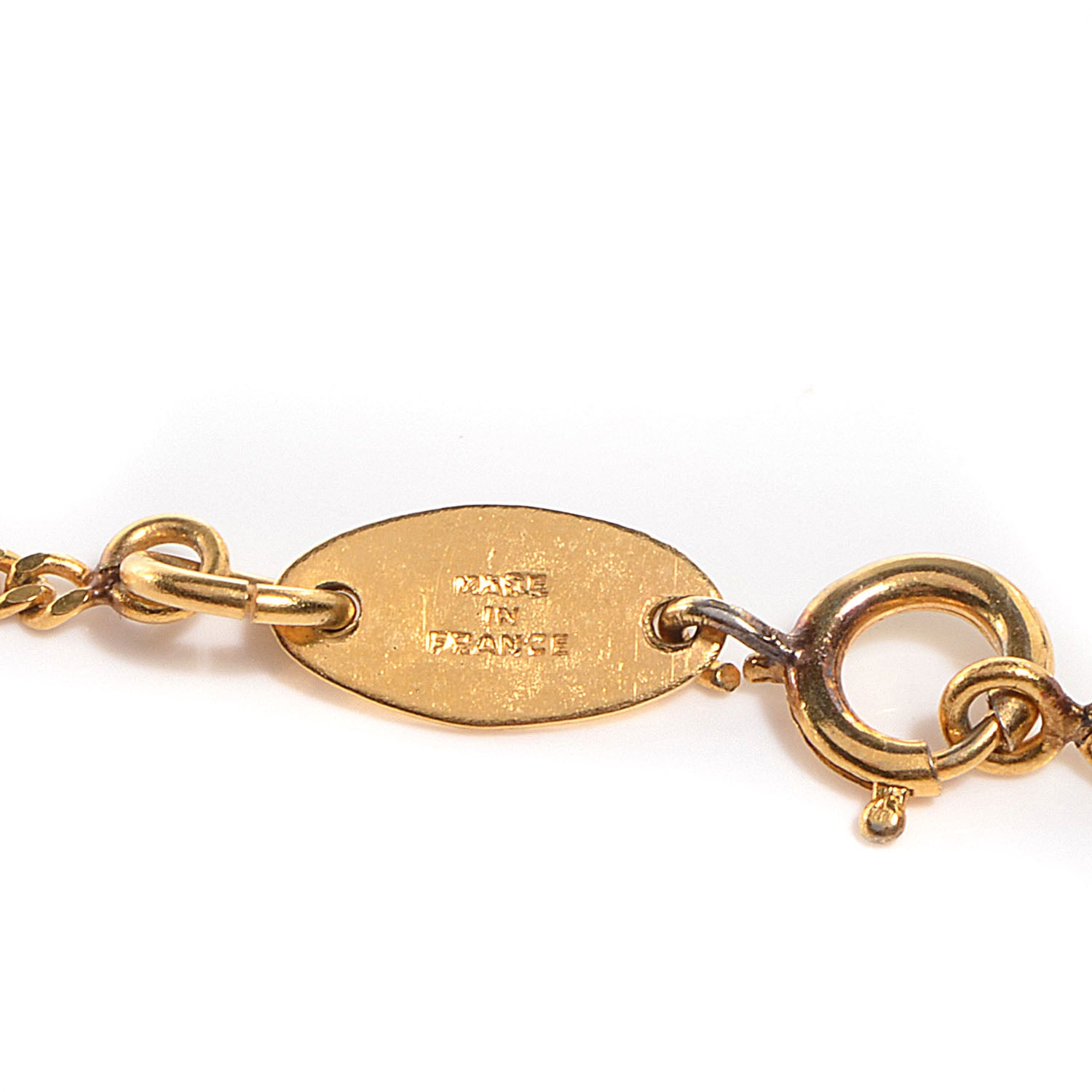 Chanel CC Clover Necklace Gold 4 of 6