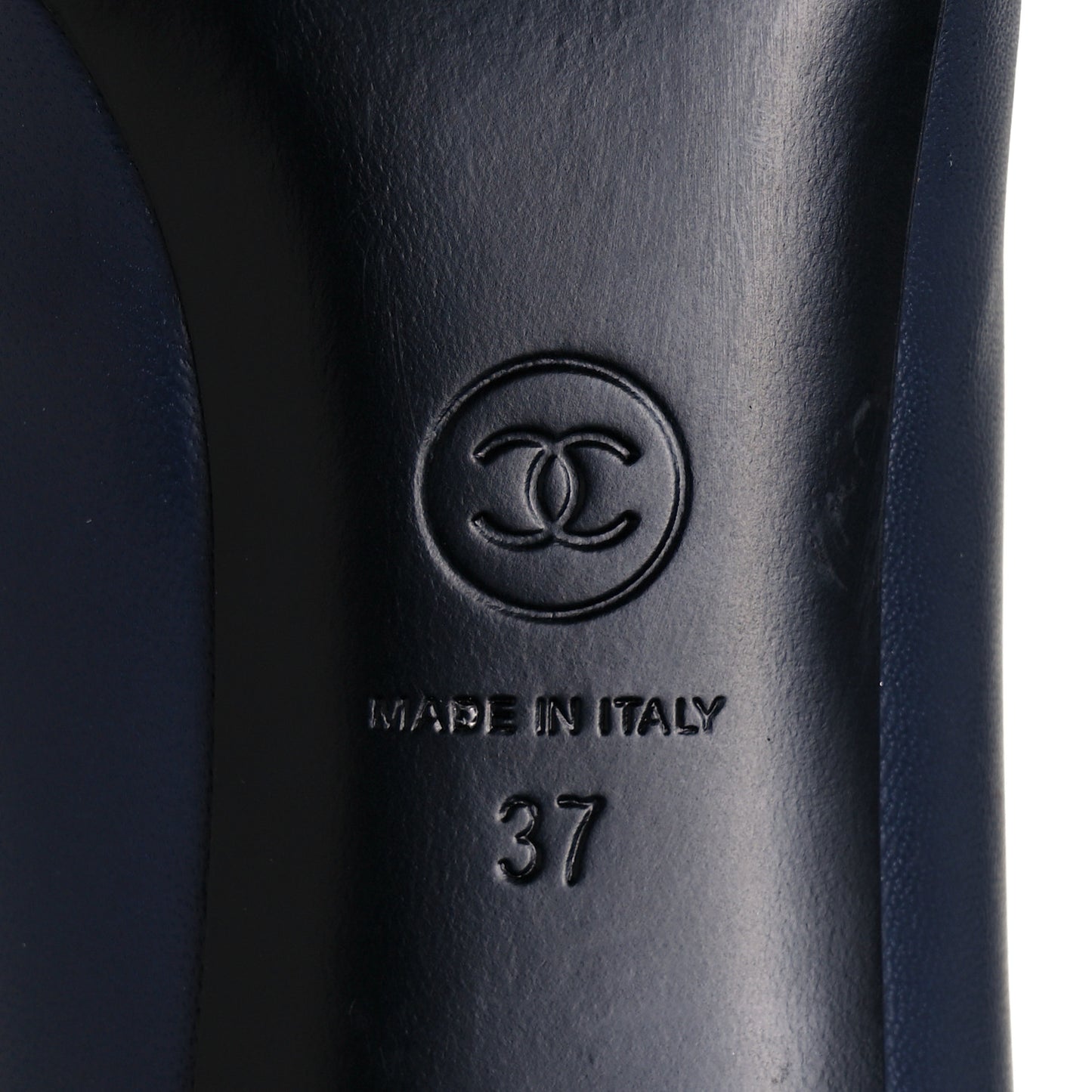 Lambskin CC Pumps 37 Navy