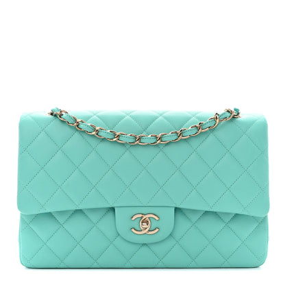 Chanel Caviar Quilted Jumbo Double Flap Turquoise 1 of 11