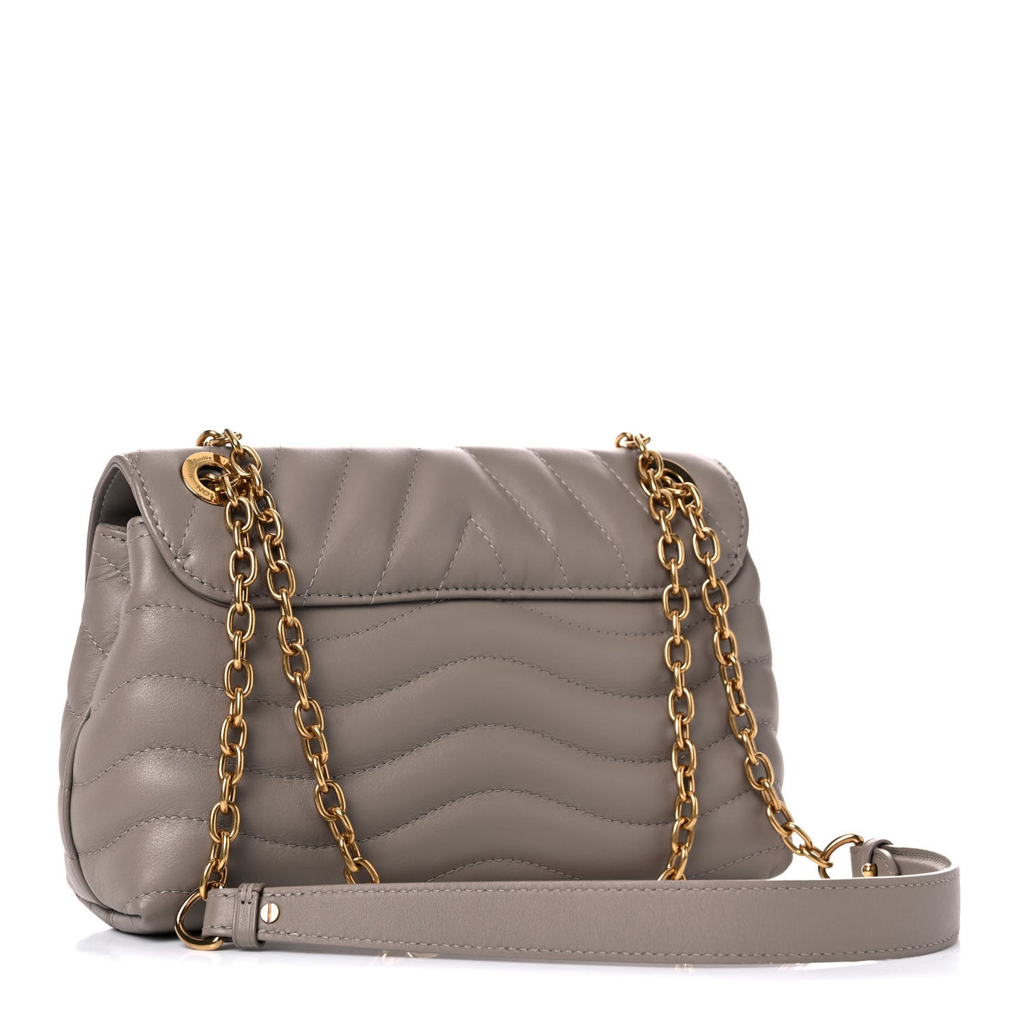 Calfskin LV New Wave Chain Bag Taupe