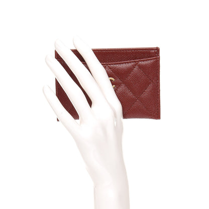 Chanel Caviar Quilted Card Holder Burgundy 2 of 8