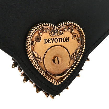 Dolce & Gabbana Smooth Calfskin Small Devotion Envelope Top Handle Bag Black 7 of 10