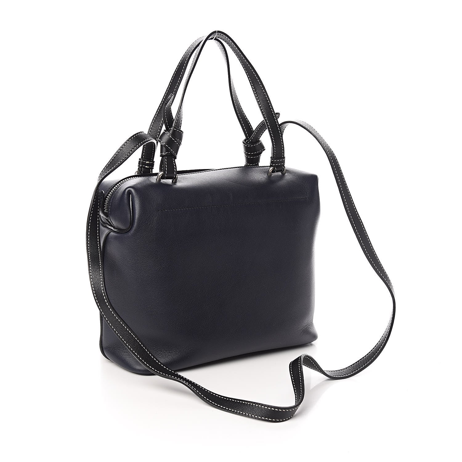Celine Lambskin Small Soft Cube Satchel Navy 3 of 9