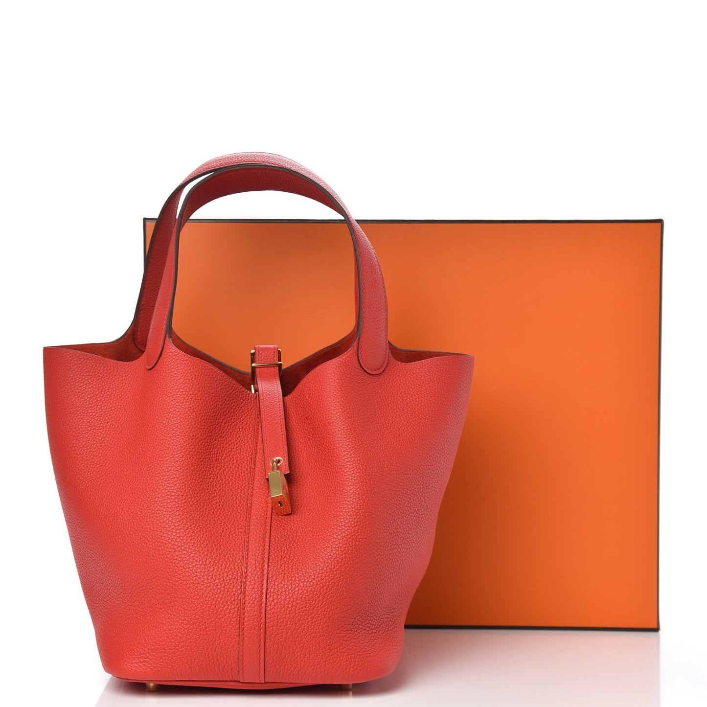 Taurillon Clemence Picotin Lock 22 MM Rouge De Coeur