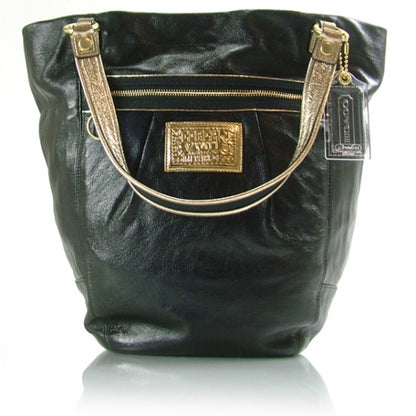 FASHIONPHILE COACHLeatherPoppyBellaToteBlack 1 of 9