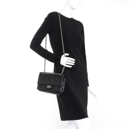 Chanel Aged Calfskin Quilted 2.55 Reissue 225 Flap Black 3 of 9
