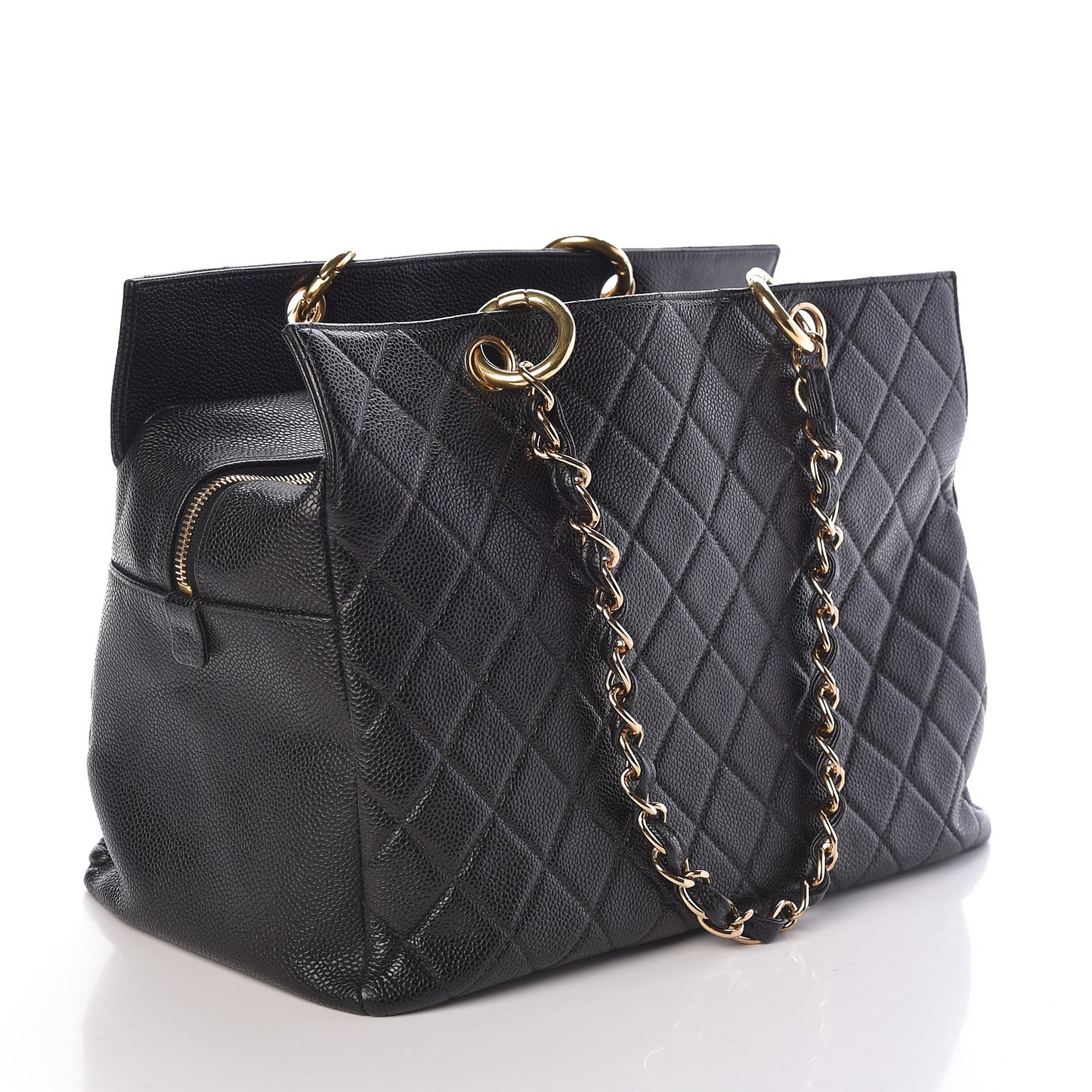 Caviar Quilted Grand Timeless Tote GTT Black
