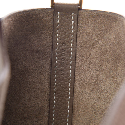 Hermes Taurillon Clemence Picotin Lock 22 MM Etoupe 7 of 14