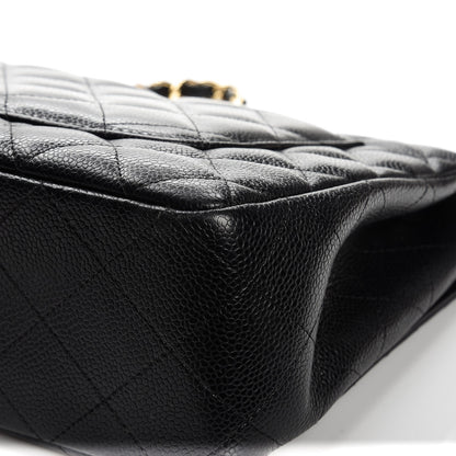 Chanel Caviar Quilted Jumbo Single Flap Black 13 of 14