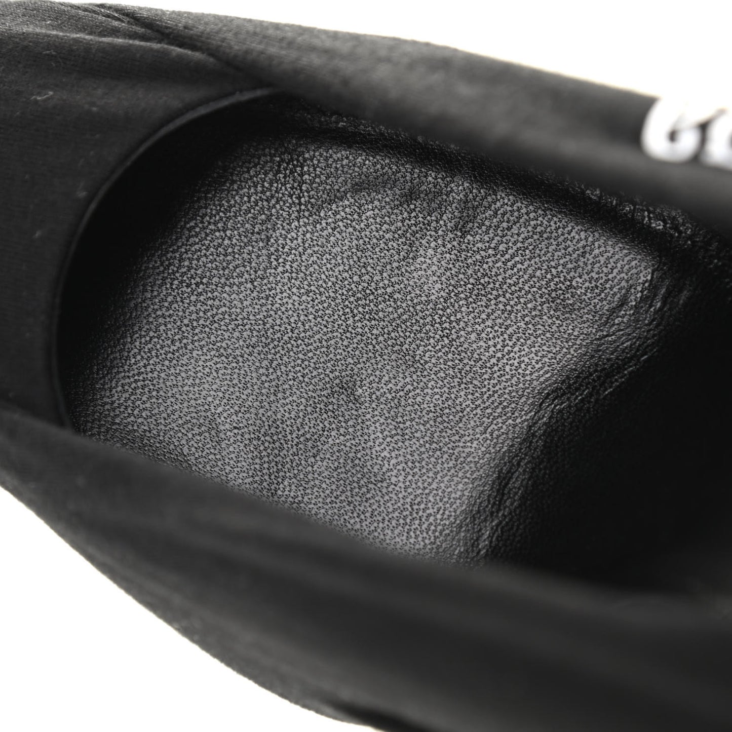 Jersey Crepe Political Campaign Logo Knife 115 Pointed Pumps 39.5 Black White Rouge