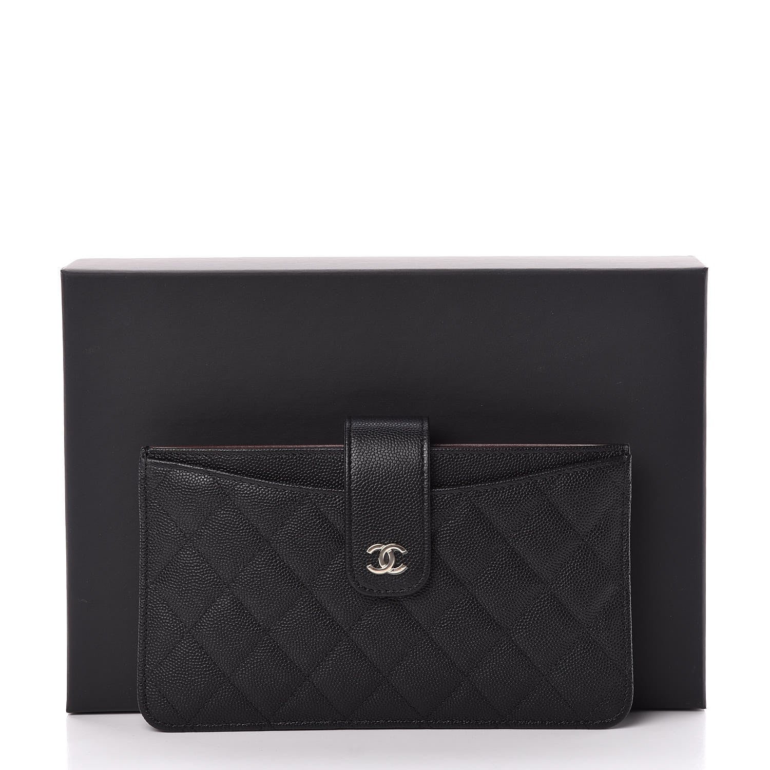 Chanel Caviar Quilted Classic Strap Pouch Black 11 of 11