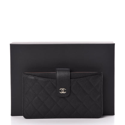 Chanel Caviar Quilted Classic Strap Pouch Black 11 of 11