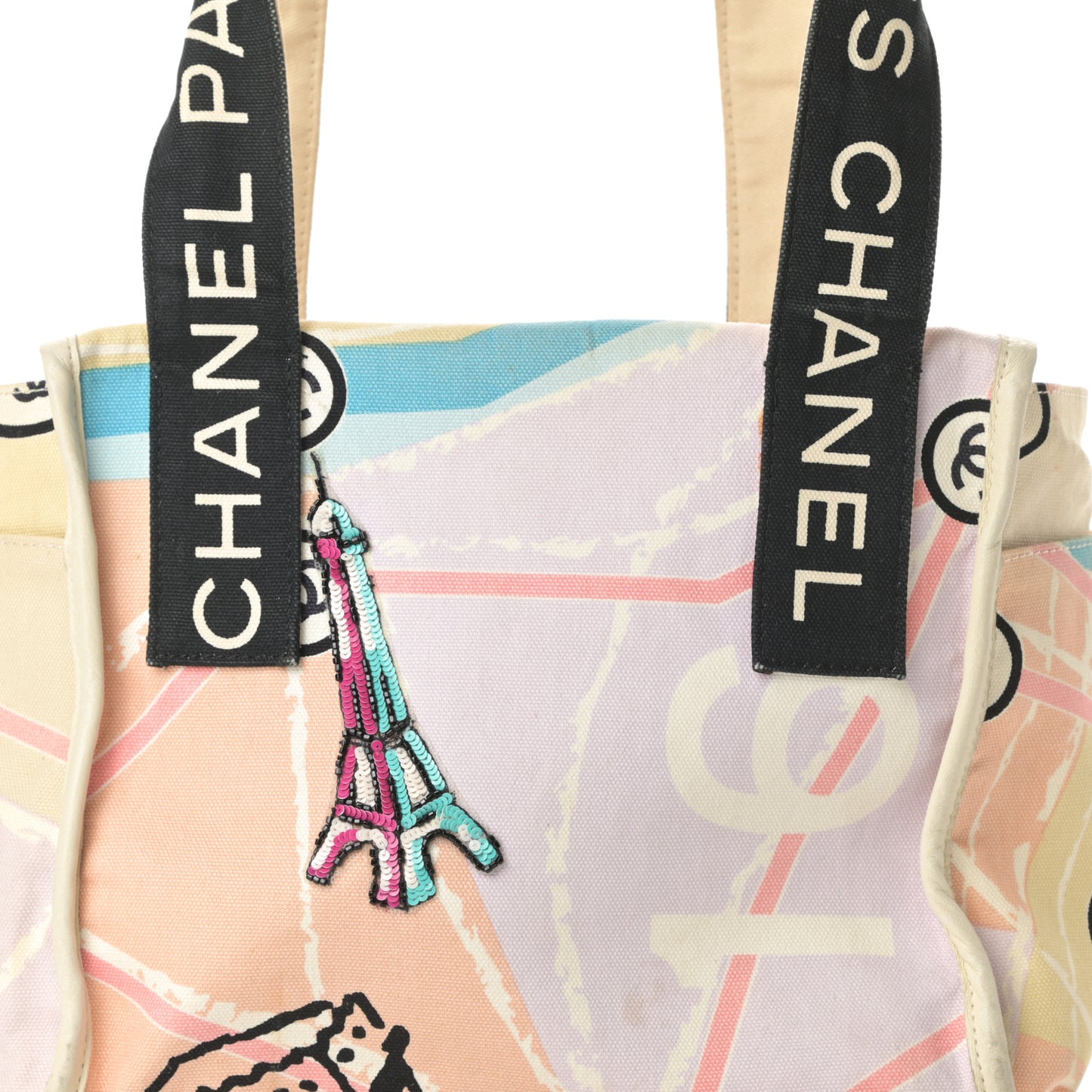 Canvas Printed Eiffel Tower Shoulder Bag