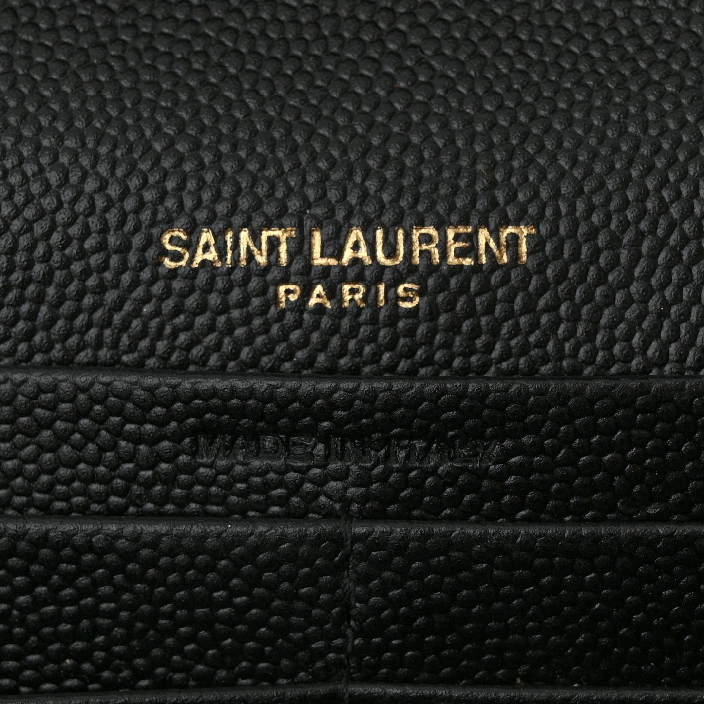 Grain De Poudre Mixed Matelasse Triquilt Monogram Chain Wallet Black